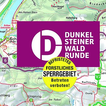 Sperre der Dunkelsteinerwald-Runde im Sicherbachgraben