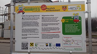 The first of six information boards on the loop trail. © Doris Löschenbrand - Energiegruppe Hafnerbach